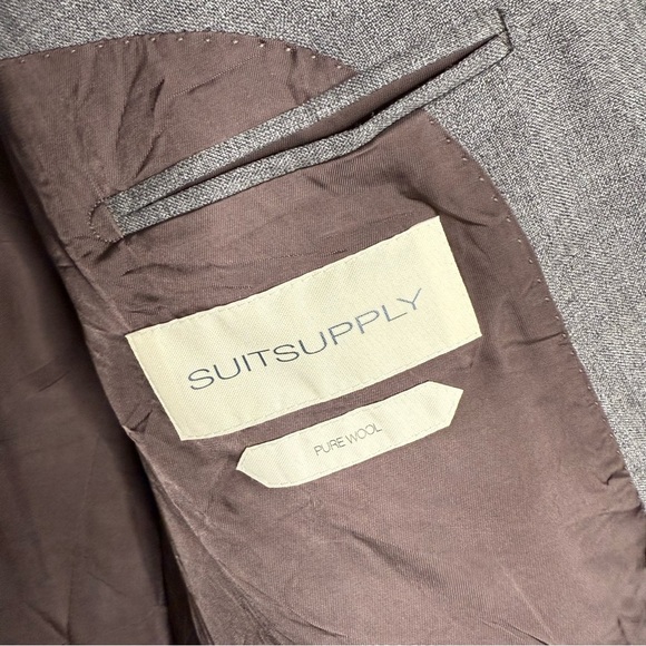 Suitsupply Lazio Men’s Grey Wool Blazer Size 46 Slim Fit - Picture 7 of 9
